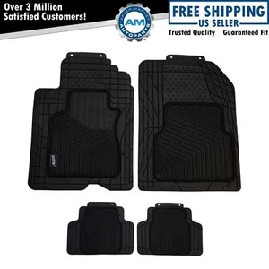 Armor All Custom Accessories Smart Fit Black Rubber Floor Mat Set of 4 New - Picture 1 of 5