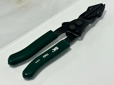 NEW SK Tools USA 1-1/4" Capacity 9" L., Automotive Hose Pinch Pliers, Green Grip - Image 1 of 4
