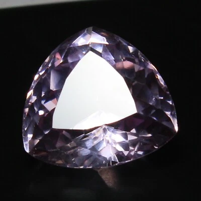 12.40 Ct Natural RARE Pink Kunzite Certified 14x14 mm Trillion Unheated Gemstone Foto 1 de 4