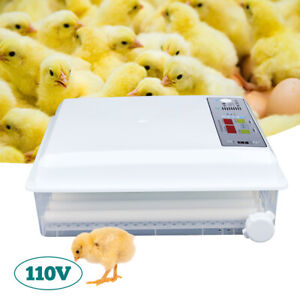 New Listing64 Eggs Automatic Egg Incubator Digital Hatcher Farm Poultry Chicken Hatching