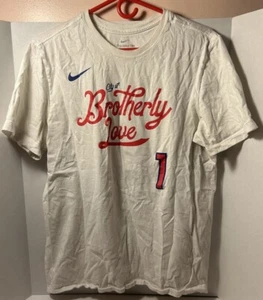 PHILADELPHIA 76ERS JOEL EMBIID 2022-23 CITY EDITION T-SHIRT SIZE MEDIUM - Picture 1 of 4