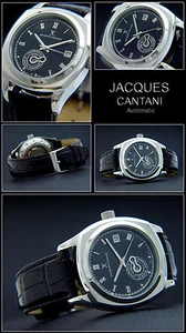 Jacques Cantani CHAPARRAL Automatik Herrenuhr offene Unruhe Edelstahl schwarz - Picture 1 of 1