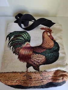 Gewebte strukturierte Hahn Tragetasche Tasche Bunter Druckknopflasche - Bild 1 von 4