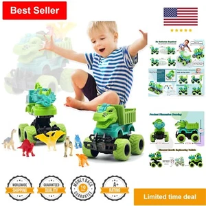 Monster Trucks for Boys - Dinosaur Toys for Kids 3-5 with Mini Dinosaur Figures - Picture 1 of 9