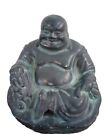 Figurine décoration statue de Bouddha chinois en résine heureuse souriante par Gary Apsit 4"x3"