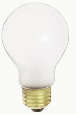 Satco S5020 34V Medium Base 25-Watt A19 Light Bulb, Frosted - Image 1 of 3