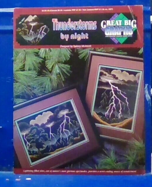 True Colors cross stich Leaflet plan thunderstorms by night - Image 1 of 1