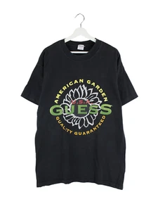 Guess 90s Vintage Print Single Stitch Camiseta Negra XL Hombre - Imagen 1 de 5