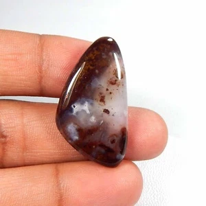Natural Brown Aqua Chalcedony Gemstone Fancy Shape Loose Cabochon 26 Cts #6457 - Picture 1 of 7
