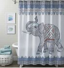 NEW Better Homes & Gardens Global Bohemian Elephant Fabric Shower Curtain Trim
