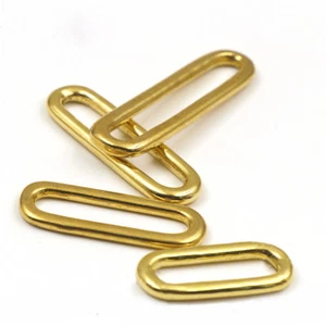 Solid Brass Closed Oval Loop Ring For Bag Handbag Belt Webbing Leather Craft DIY - Picture 1 of 4