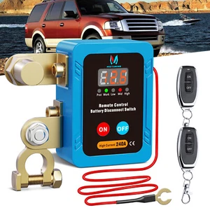 Remote Battery Disconnect Switch 12V/24V 240A Kill Switch LED Voltmeter Display - Picture 1 of 24