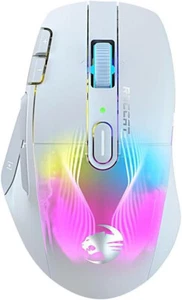 Roccat Kone XP Air Souris de jeu sans fil RGB blanche 19 000 DPI AIMO éclairage RGB - Photo 1/9