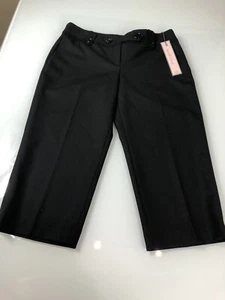 NWT Ann Taylor Women's Crop Pants Size 4P Lindsay Black Stretch Petites-$79 - Picture 1 of 3