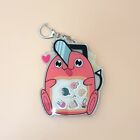 Cute Chainsaw Devil Dog with Toast Anime Keychain Shaker Acrylic Bag Charm Bag