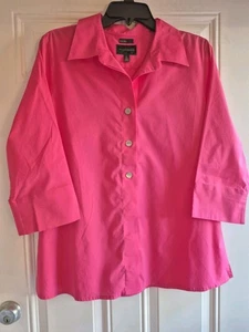 INVESTMENTS Shirt - 12 - Point Collar w/Btn Front, 3/4 Sleeves w/Turn-Back Cuff - Picture 1 of 5