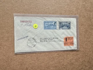 Ethiopia 1947 Reg Cover(131) +Bi-Color Franking #281+306 +Uncommon Royal Topic - Picture 1 of 3