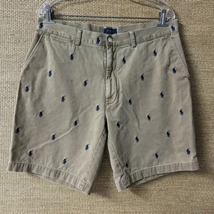 Pantalones Cortos Polo Ralph Lauren Para Hombre 36 Caqui Azul Marino Bordado Poni Logo Estampado - Imagen 1 de 11