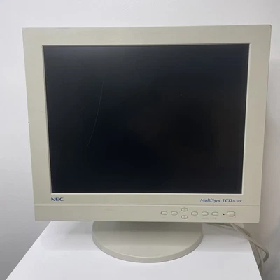 NEC MultiSync 4:3 LCD1530V Computer Monitor 15"  White Beige Tested - Image 1 of 4