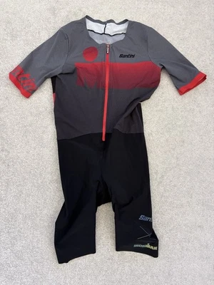 Santini X Ironman Audax S/S Trisuit Men’s size Medium Slightly Used RRP £250 — 第 1/4 张图片