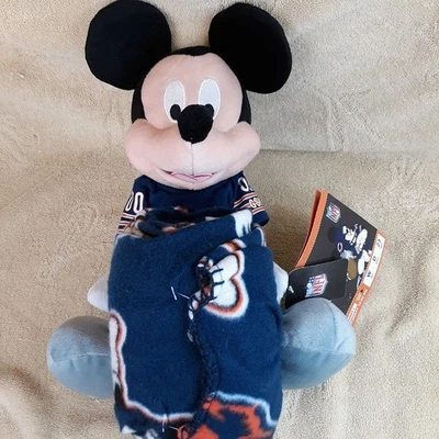 Chicago BEARS Mickey Mouse Peluche NUEVA NFL Polar Manta 40" x 50" Foto 1 de 4