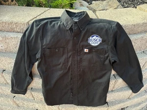 Camicia da rodeo Carhartt uomo robusta Flex serie professionale tela BUSCH LIGHT MED - Foto 1 di 6