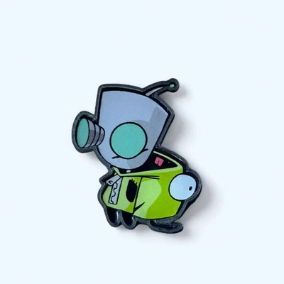 GIR Invader Zim Pin Handmade Resin Cartoon Lapel 3D Printed Collectible Gift - Image 1 of 4