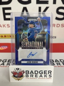 2025 Panini Prizm Jaxon Wiggins Sensational Signatures Auto Blue /49 #SS-JW NK - Bild 1 von 2
