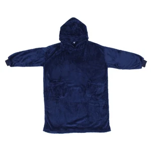 Coperta indossabile felpa con cappuccio grande coperta felpa caldo pigiama autunno inverno camicia da notte - Foto 1 di 12