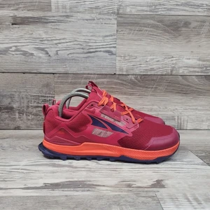 Altra Trail Running Shoes Sneakers Red Pink Sneakers Zero Drop Womens Size 8 - Picture 1 of 13