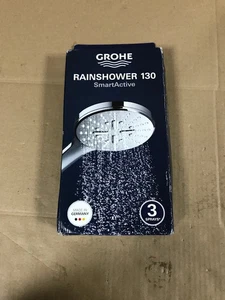 Grohe Rainshower 130 Smartactive Water Saving Shower Head 3 Sprays Chrome New - Picture 1 of 4