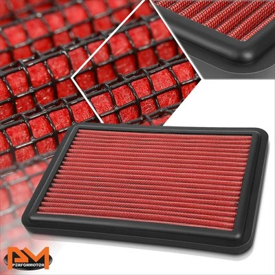 Panel de filtro de aire de alto flujo multicapa reutilizable rojo para Nissan Rogue/X-Trail 14-20 Foto 1 de 4