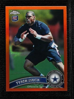2011 Topps Chrome Retail Orange Refractor Tyron Smith #38 Rookie RC - Image 1 of 2