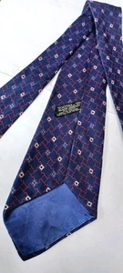 TOOTAL VINTAGE 1950S BLACK QUALITY BLUE SQUARES TIE/FESTIVAL/REVIVALIST/GOODWOOD - Picture 1 of 14