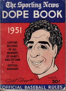 1951 Sporting News Baseball Dope Book Phil Rizzuto, New York Yankees - Picture 1 of 1
