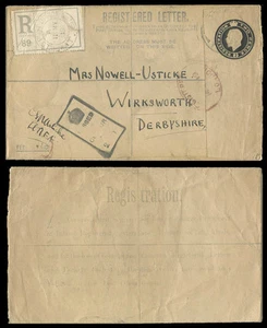 GRAN BRETAÑA ca 1919 CUBIERTA REGISTRADA OFICINA DE CORREOS DE CAMPO - Imagen 1 de 1