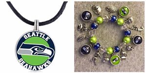 Seattle Seahawks Bracelet And Necklace Set