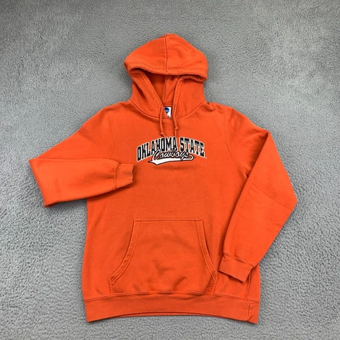 Oklahoma State Cowboys Hoodie Mens Large Orange Sweatshirt NCAA OSU Football Cover