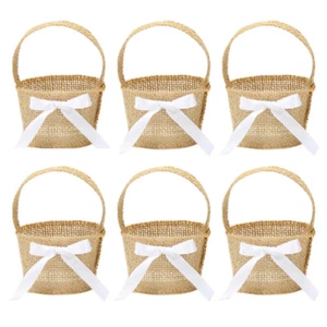 6 Pcs Weaving Baskets for Wedding Favors Woven Flower Baby Shopping - Picture 1 of 12
