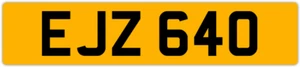 EJZ 640 E 3x3 DATELESS PRIVATE NUMBER PLATE EM EMM EMMA EVE EVA EUAN ERIC ELA ED - Picture 1 of 1