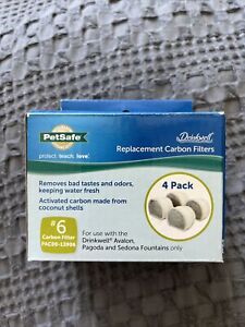 PetSafe #6 Replacement Carbon Filter For Drinkwell - 4 Pack - Open Box