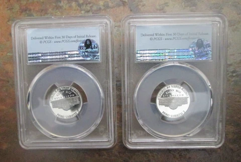 2021-S & 2022-S 5C PCGS PR69DCAM First Strike Nickels w/ Pedigree Stickers Cover