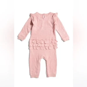 NWT Ruffle Butts Waffle Knit Ruffle Shoulder & Back Pants Jumpsuit sz 2t - Picture 1 of 2