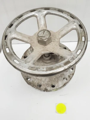 UNBRANDED STEEL GATE STOP VALVE 11-3/4" WHEEL 12 HOLE FLANGE  14-1/4" H. - Image 1 of 4