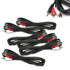 6X 10FT 3.5MM AUX RCA PHONO MALE AUDIO STEREO JACK BLACK SPLITTER CABLE ADAPTER