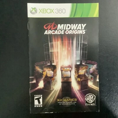 Midway Arcade Origins Microsoft Xbox 360 Instruction Manual Only - Image 1 of 2