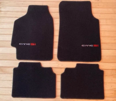 Alfombra alfombrilla negra para Honda Civic SH3 Hatchback Dohc vtec Ef Si 4 piezas 1988-91 Foto 1 de 4