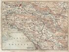 Carta Geografica Antica Carso Da Gorizia A Trieste Tci 1920 Old Antique Map
