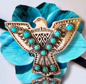 NWT Vintage Spell Designs 925 Sterling Silver Genuine Turquoise Boho Necklace - Picture 1 of 8