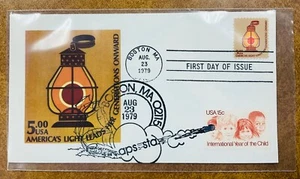 1612 FDC Railroad Conductor's Lantern $5 Andrews Cachet DUAL cancel. - Picture 1 of 3